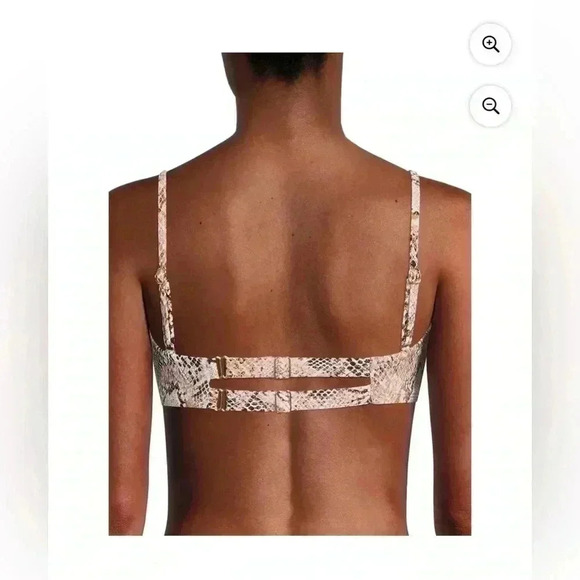 Time and Tru Women’s Faux Snake Print Bralette Bikini Top Size Small - Picture 2 of 4